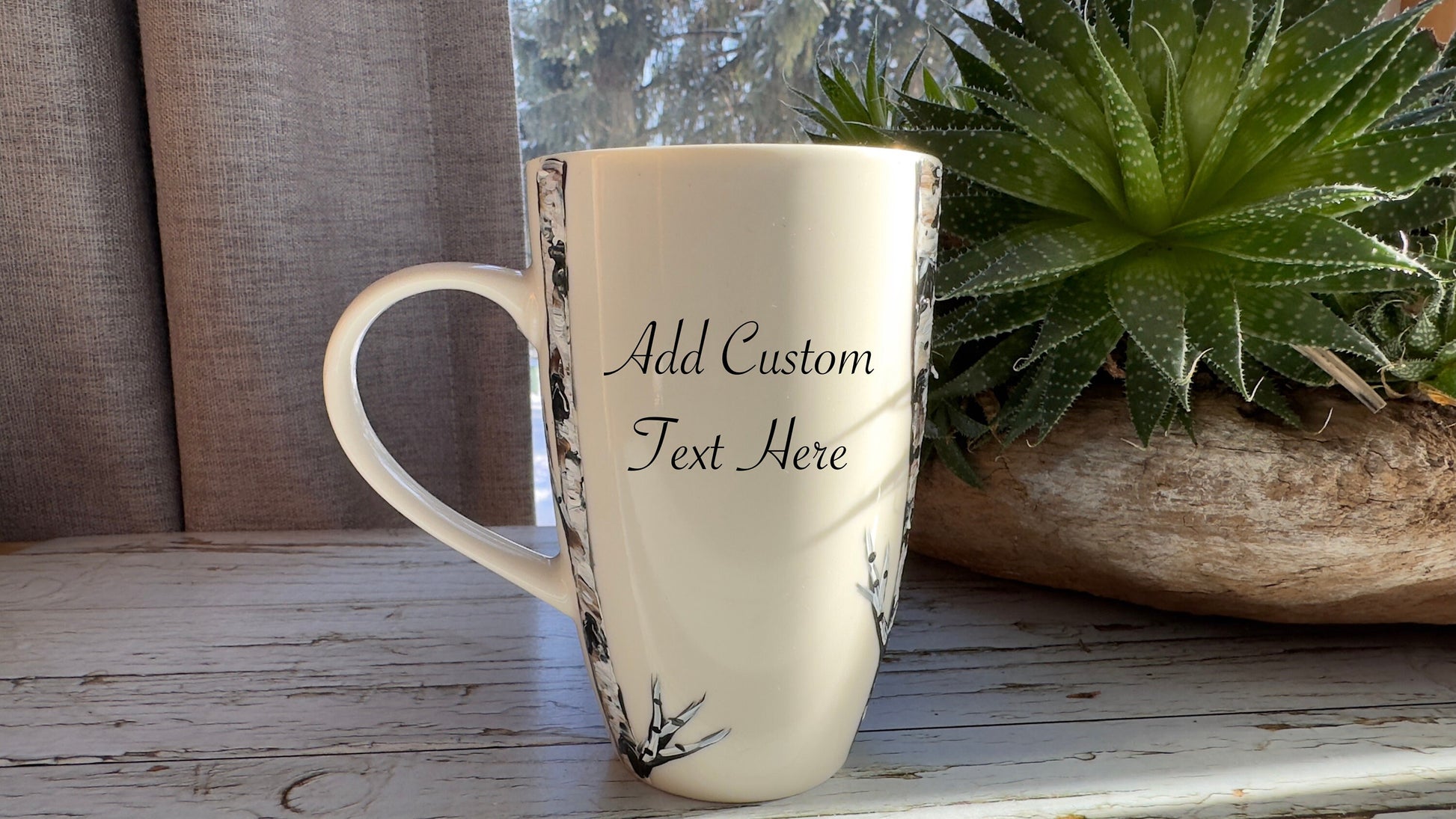 Hand Painted Red-Headed Woodpecker Mug: Bird Lover Gift
