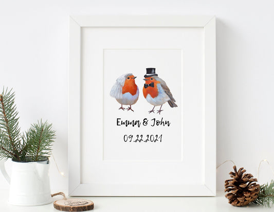 Robin Couple Print