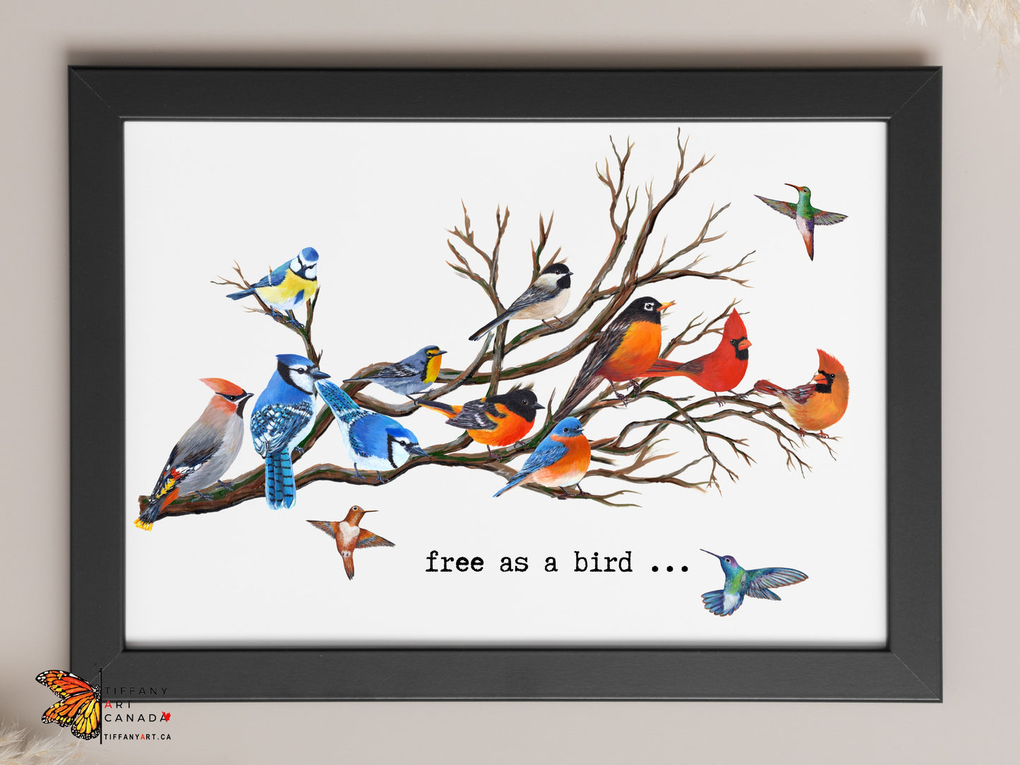 Personalized Bird Family Tree Print