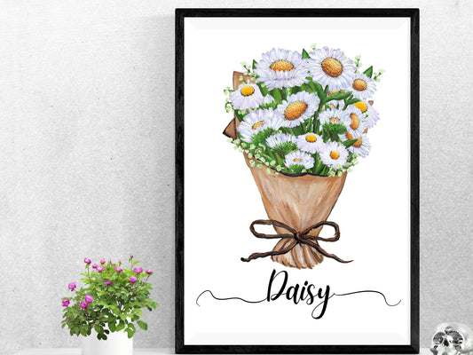 April Birth Flower Print