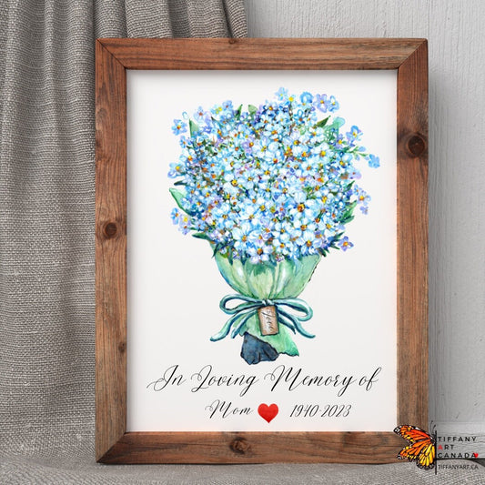 Personalized Forget Me Not Print