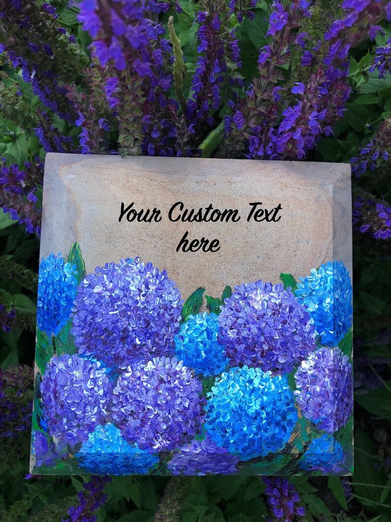 Hand Painted Memorial Garden Stone 6.25x6.25"