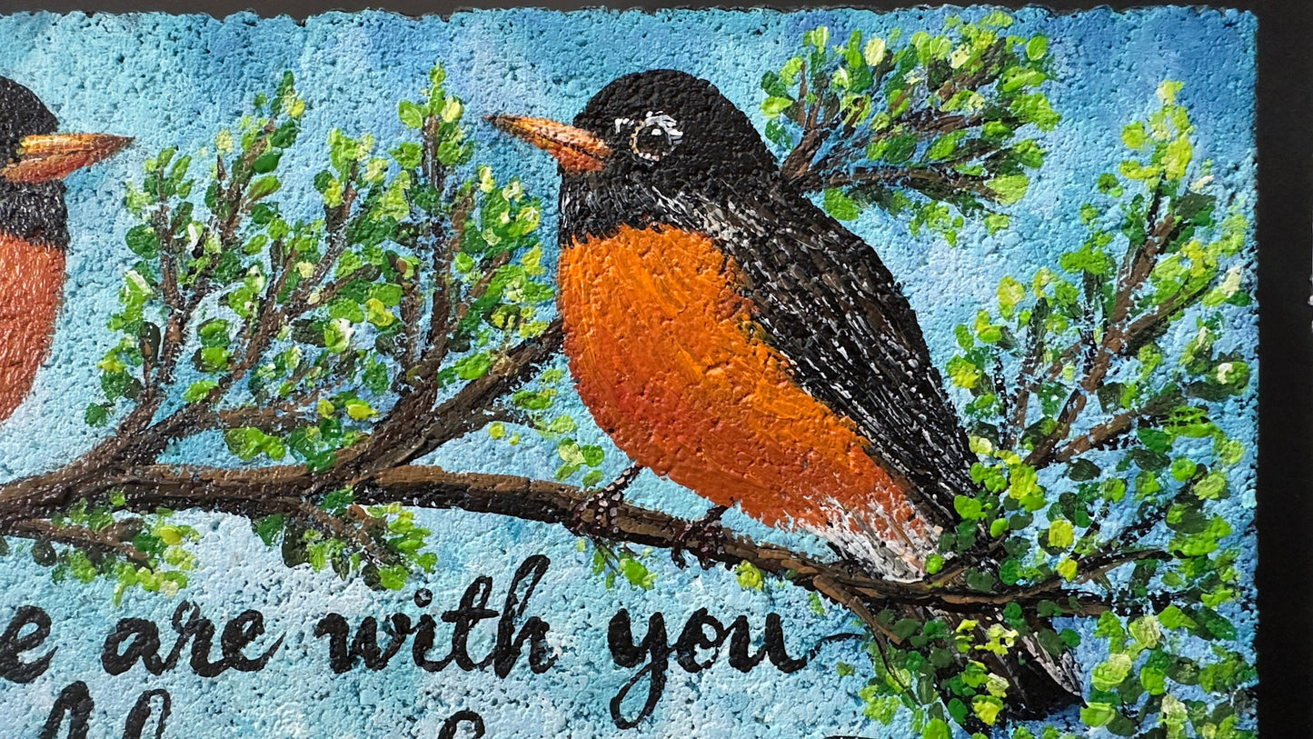 Robin Memorial Stone 7.5x12"