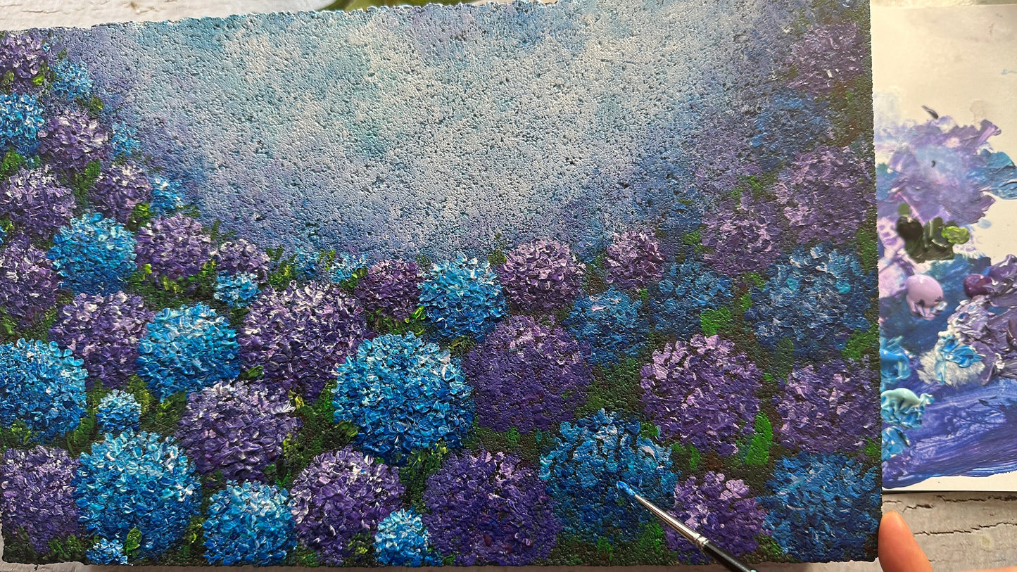Hydrangea Memorial Stone 6.25x6.25" (2)