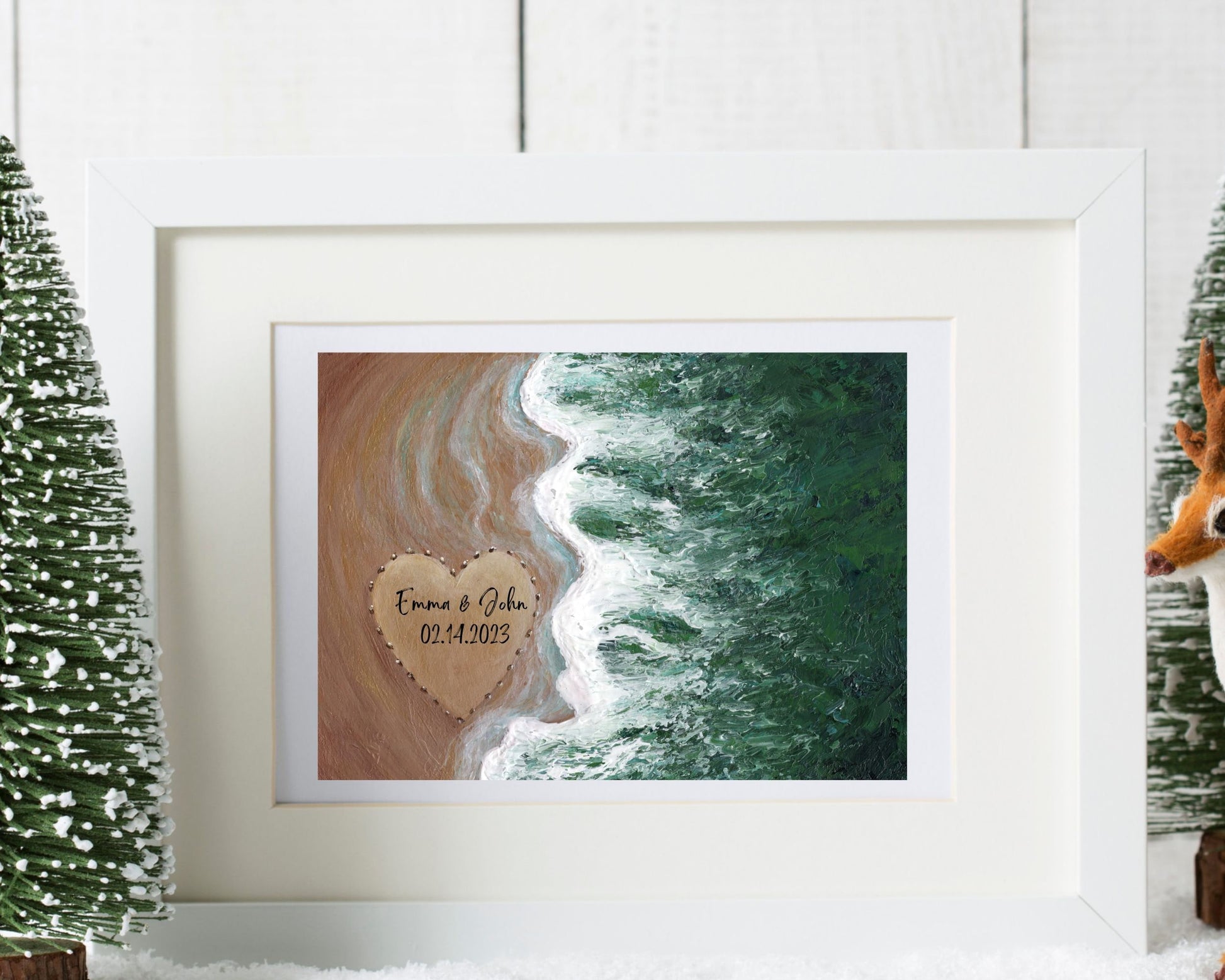 Personalized Beach Wedding Gift Print