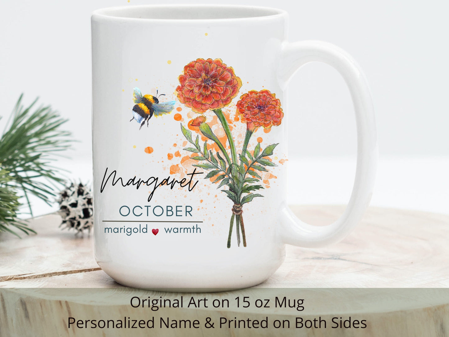 Custom Birth Flower Mug: Personalized Violet Design
