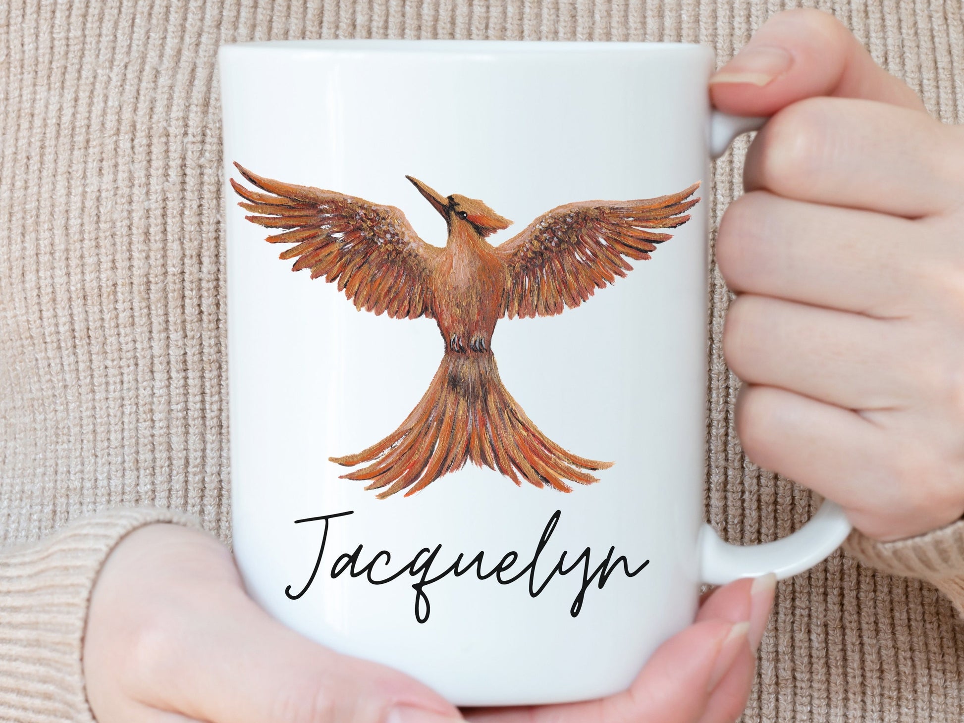Personalized Mockingjay Mug, Mockingjay Gift, The Hunger Games, Katniss Everdeen, Hunger Games Gift, Custom Name Mug, Bird Lover Mug Gift