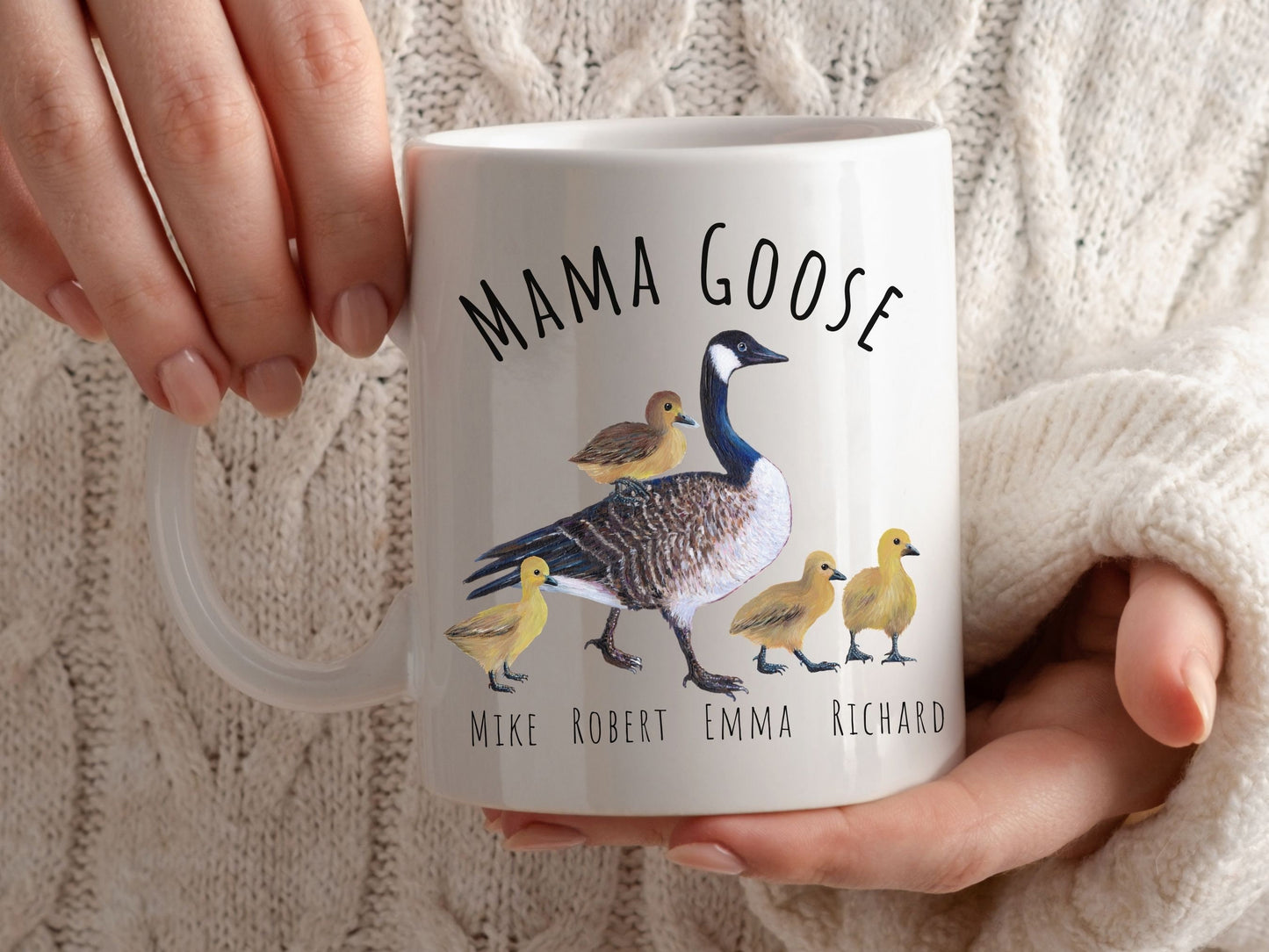 Personalized Mama Goose Mug, Mama Goose Gift, Mother's Day Gift, Mom Coffee Mug, Birthday Gift  For Mom,  Goose Lady Mug, Farm Animal Mug