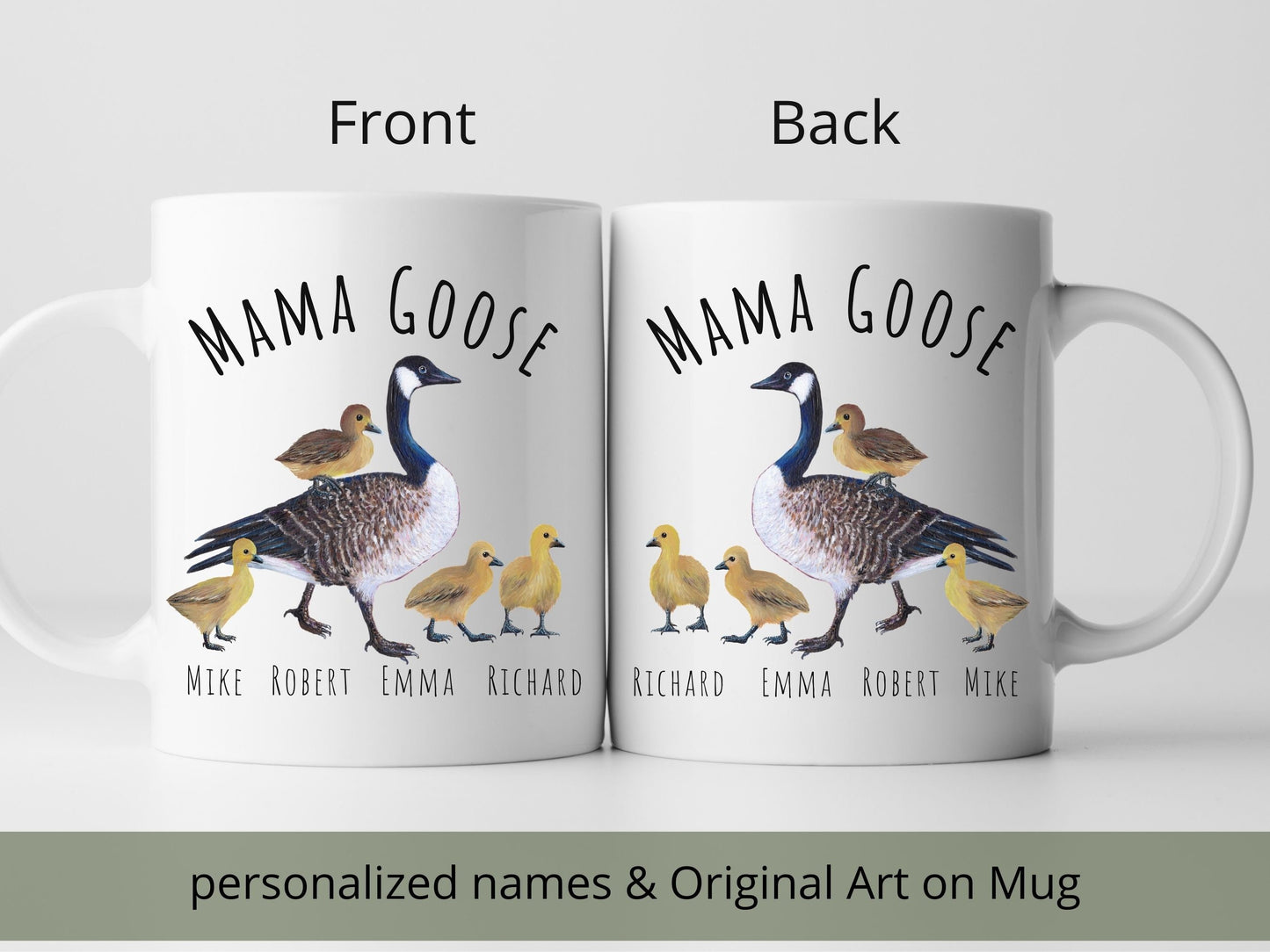 Personalized Mama Goose Mug, Mama Goose Gift, Mother's Day Gift, Mom Coffee Mug, Birthday Gift  For Mom,  Goose Lady Mug, Farm Animal Mug