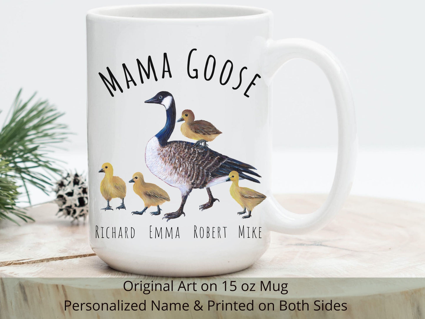 Personalized Mama Goose Mug, Mama Goose Gift, Mother's Day Gift, Mom Coffee Mug, Birthday Gift  For Mom,  Goose Lady Mug, Farm Animal Mug