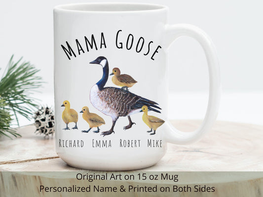Personalized Mama Goose Mug, Mama Goose Gift, Mother's Day Gift, Mom Coffee Mug, Birthday Gift  For Mom,  Goose Lady Mug, Farm Animal Mug