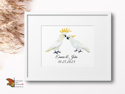 Cockatoo Couple Art Print