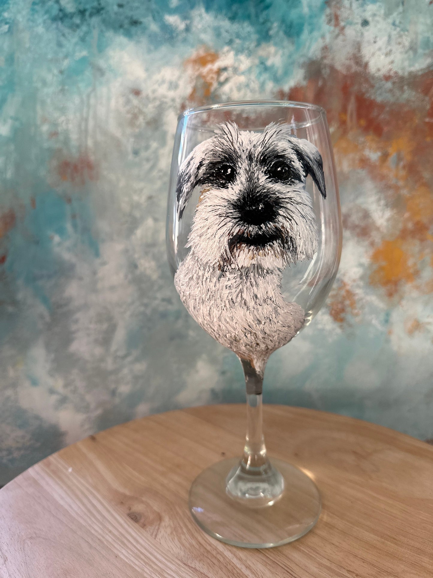 Hand Painted Custom Pet Wine Glass, Personalized Dog Gift, Dog Mom Gift, Dog Dad Gift, Dog Owner Gift, Pet Memorial gift, Pet Lover Gift