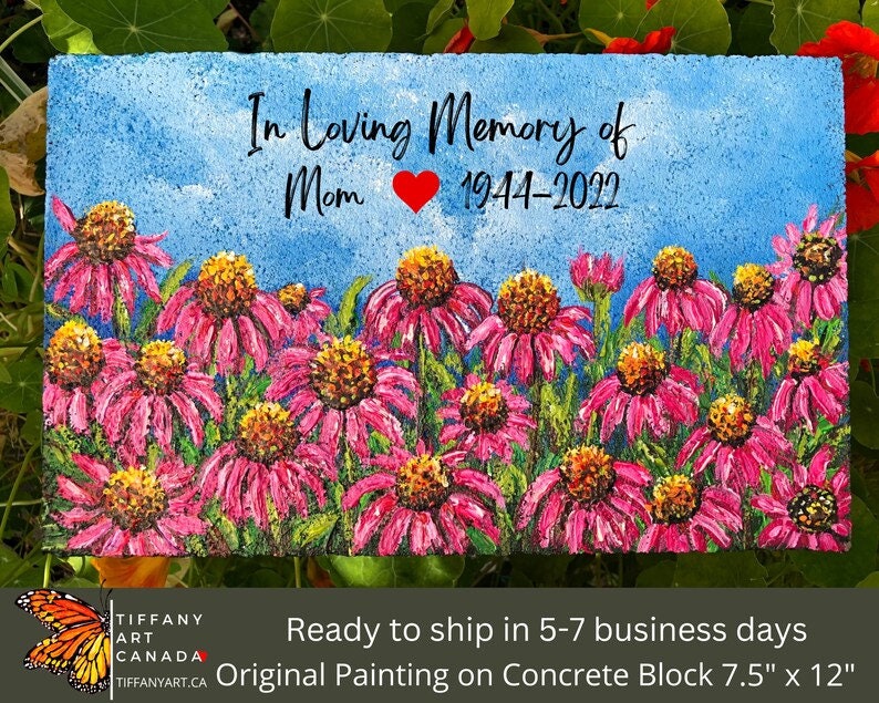 Daisy Memorial Stone 6x9"
