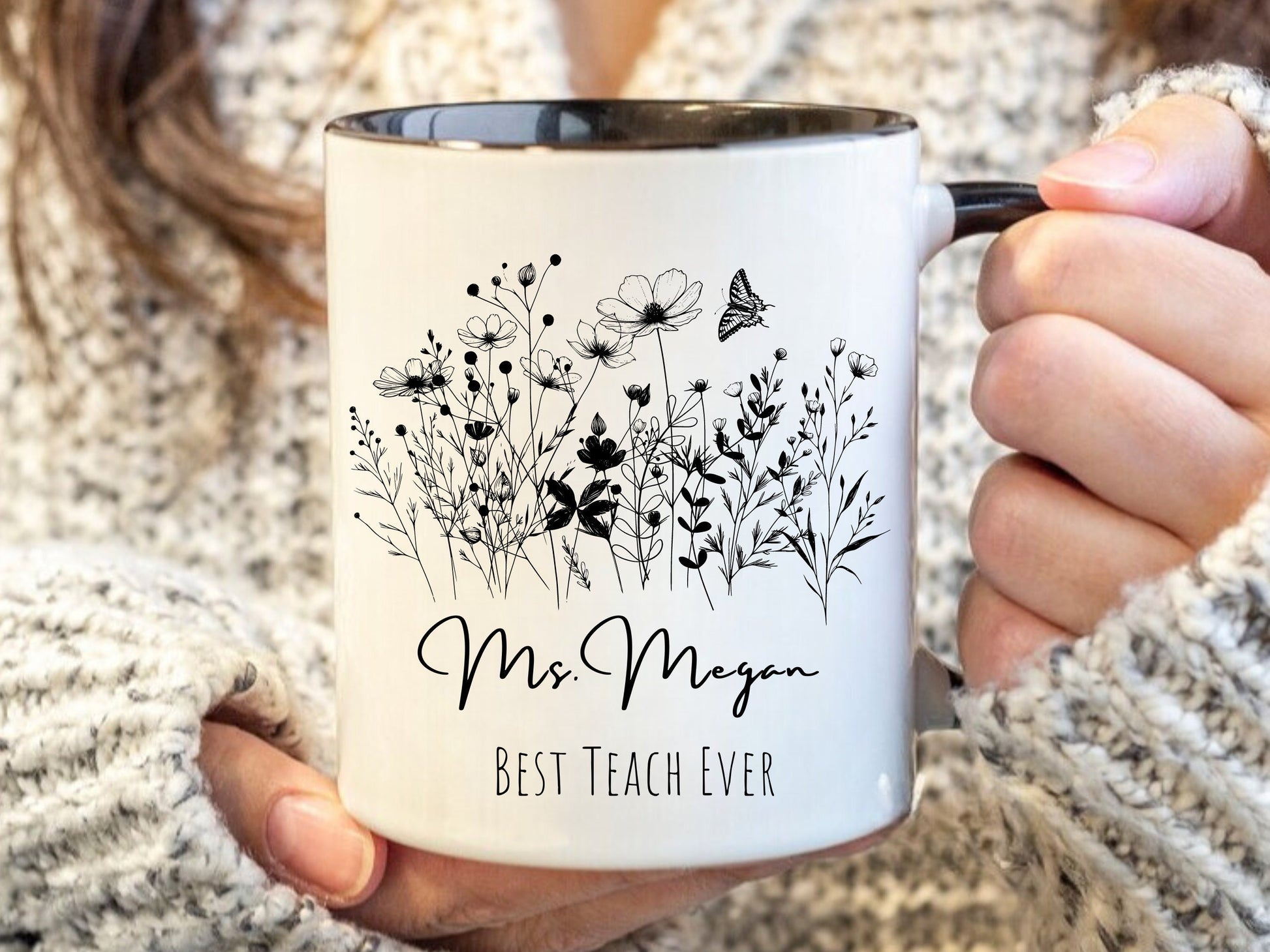 Personalized Best Teacher Ever Mug, End of Year Teacher Mug, Worlds Best Teacher, Coffee Mug Gift, Gift for Teacher, Best Teacher Gift