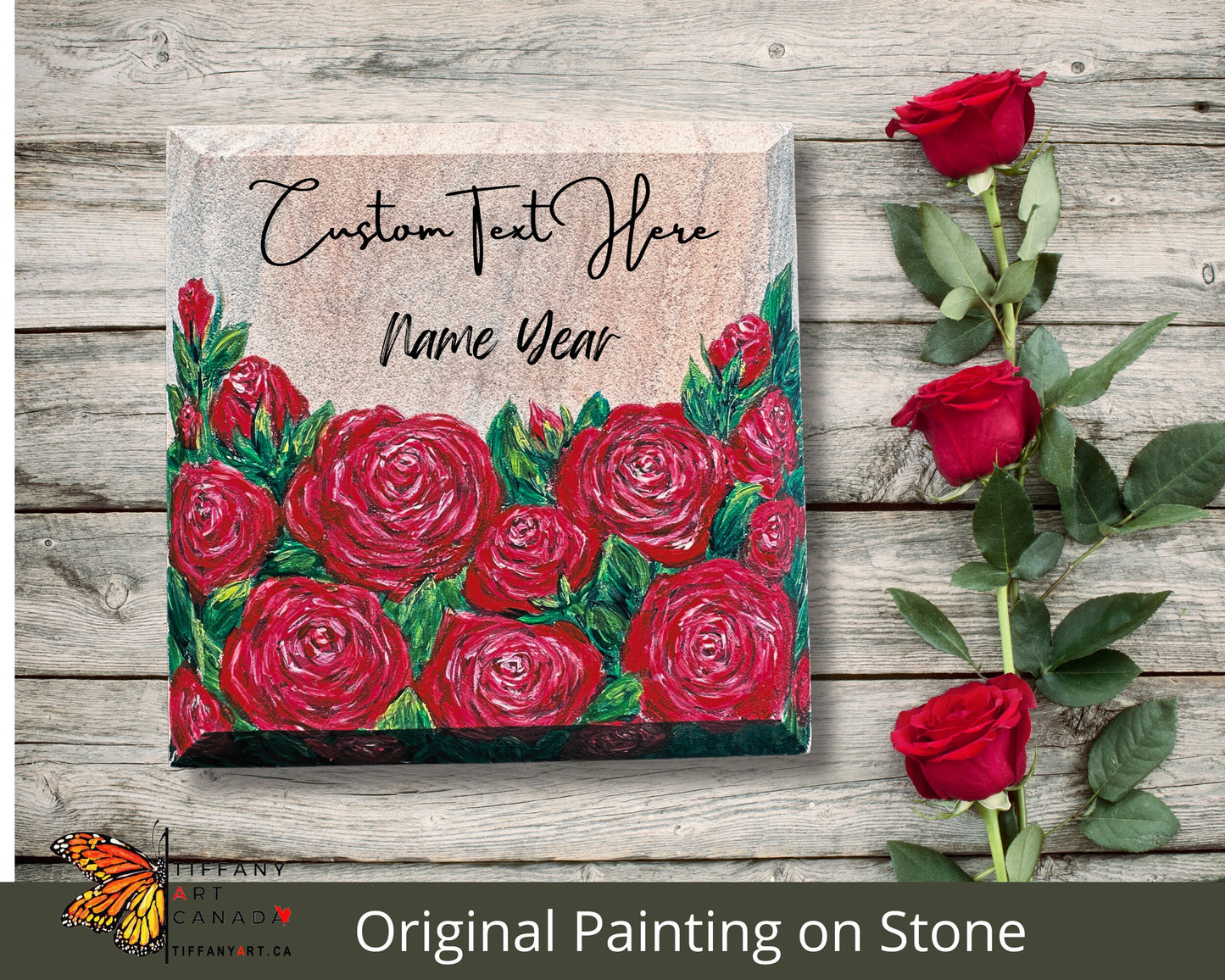 Hydrangea Memorial Stone 6.25x6.25" (2)