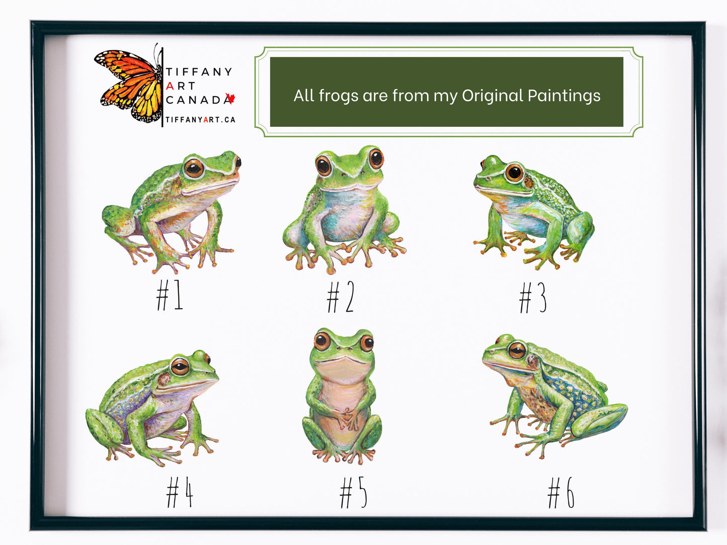 Personalized Frog Family Mug: Original Frog Art, Custom Names