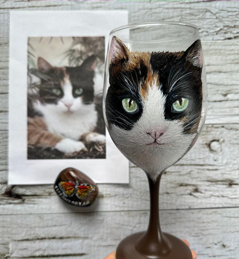 Hand-Painted Pet Portrait Wine Glass: Custom Dog Art Gift