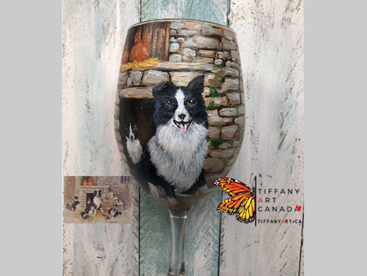 Custom Wine Glass from your photo, Pet Wine Glass, Hand Painted Wine Glass, Personalized Wine Glass, Pet Portrait Wine Glass, Pet Gift