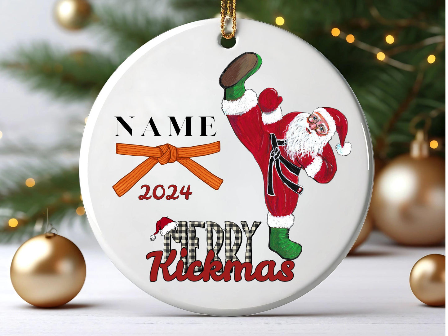 Personalized Karate Ornament
