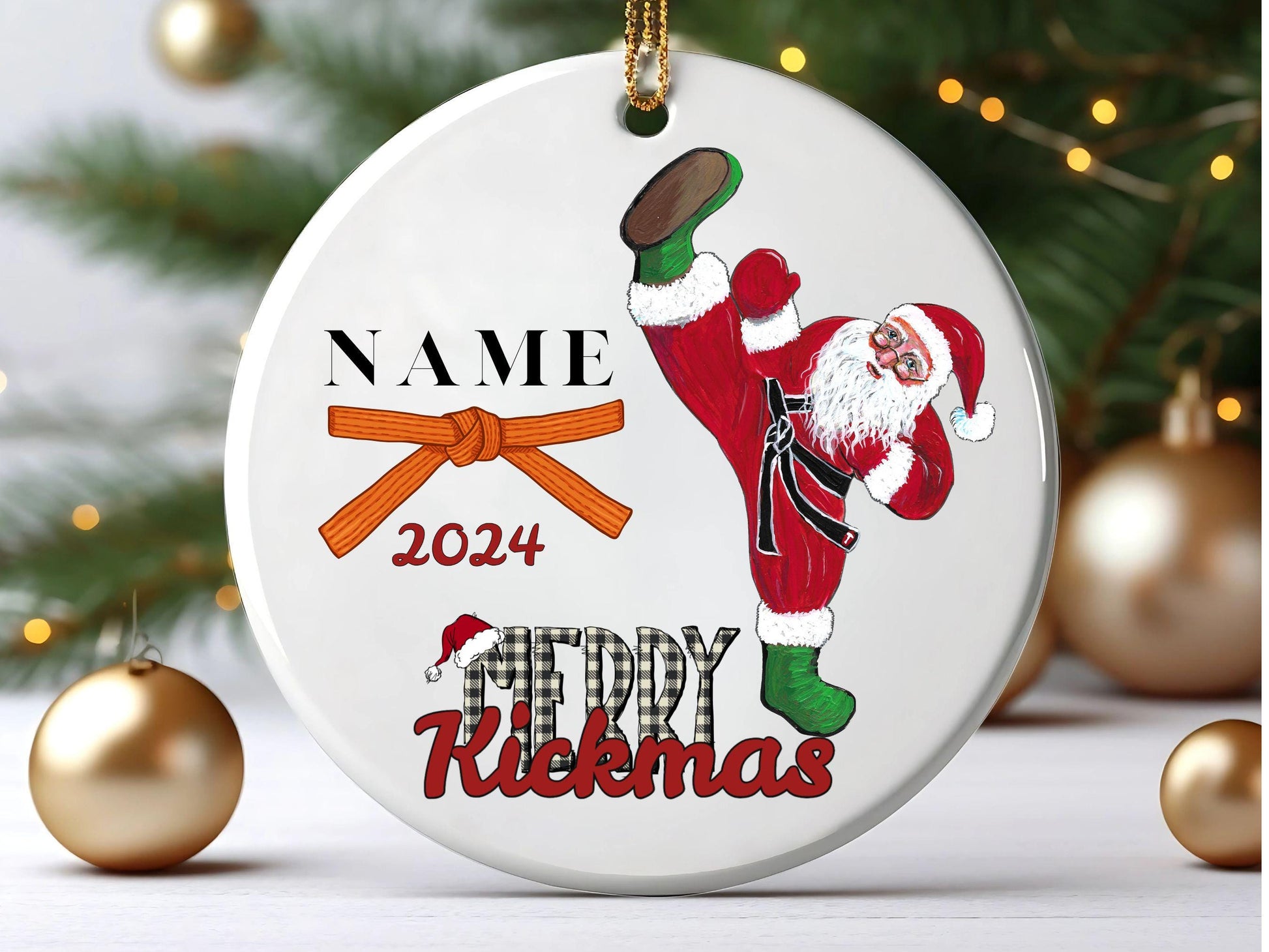 Personalized Karate Ornament