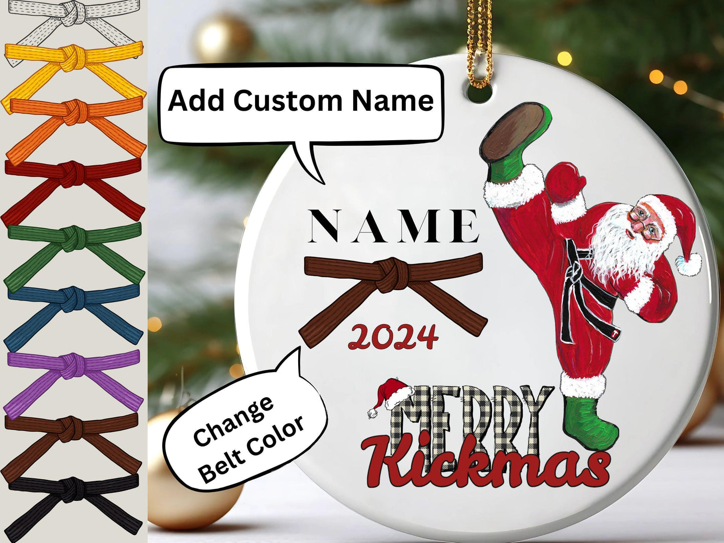 Personalized Karate Ornament