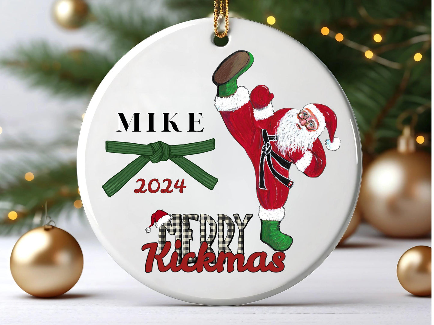 Personalized Karate Ornament