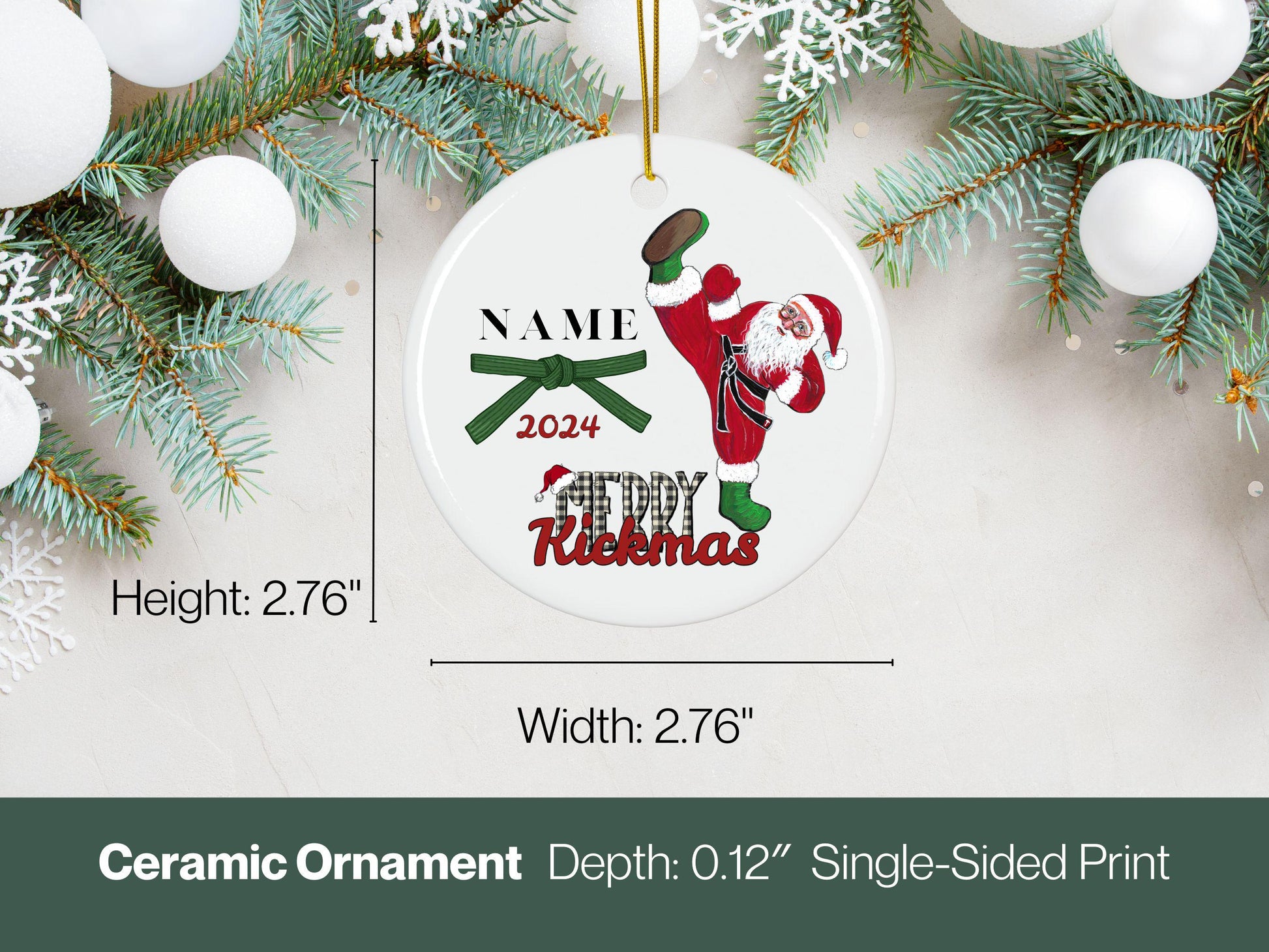 Personalized Karate Ornament
