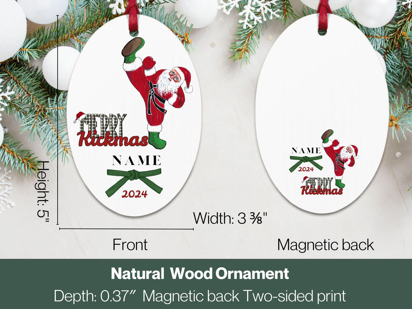 Personalized Karate Ornament