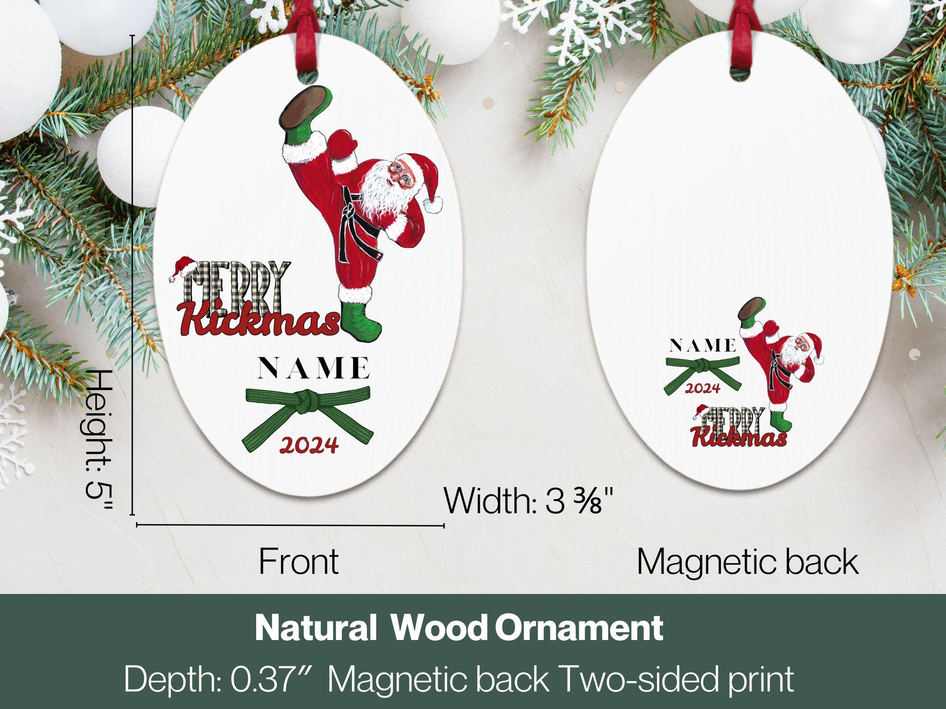 Personalized Karate Ornament