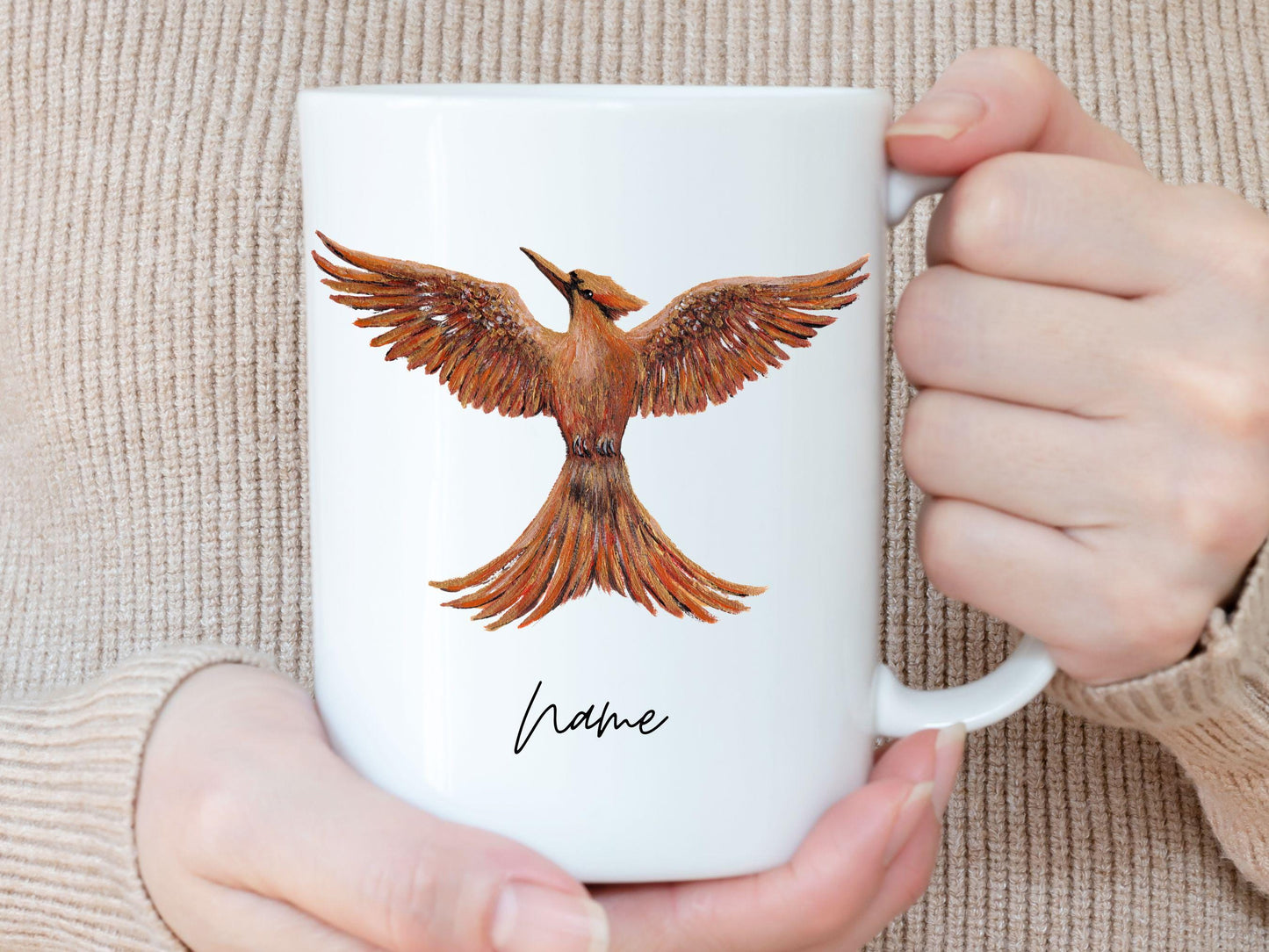 Personalized Mockingjay Mug, Mockingjay Gift, The Hunger Games, Katniss Everdeen, Hunger Games Gift, Custom Name Mug, Bird Lover Mug Gift