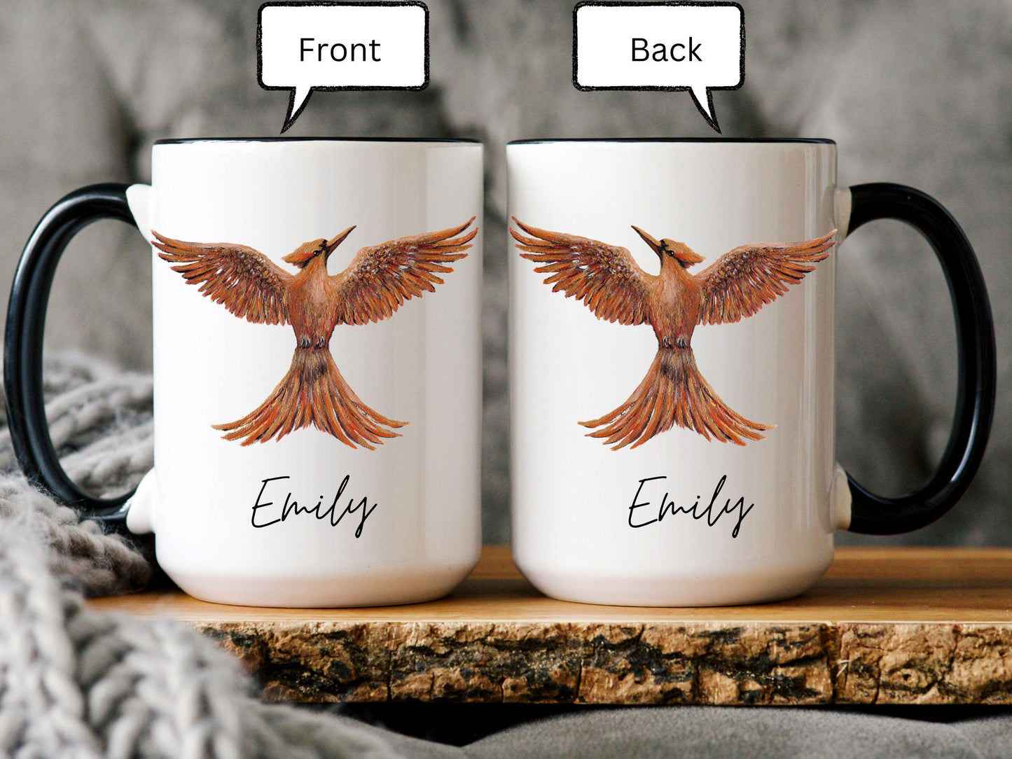 Personalized Mockingjay Mug, Mockingjay Gift, The Hunger Games, Katniss Everdeen, Hunger Games Gift, Custom Name Mug, Bird Lover Mug Gift