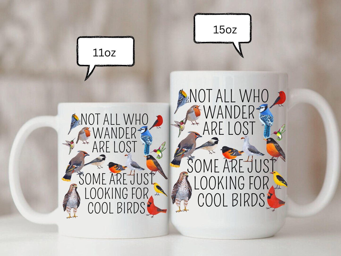 Personalized Bird Lover Mug: Custom Birdwatching Gift