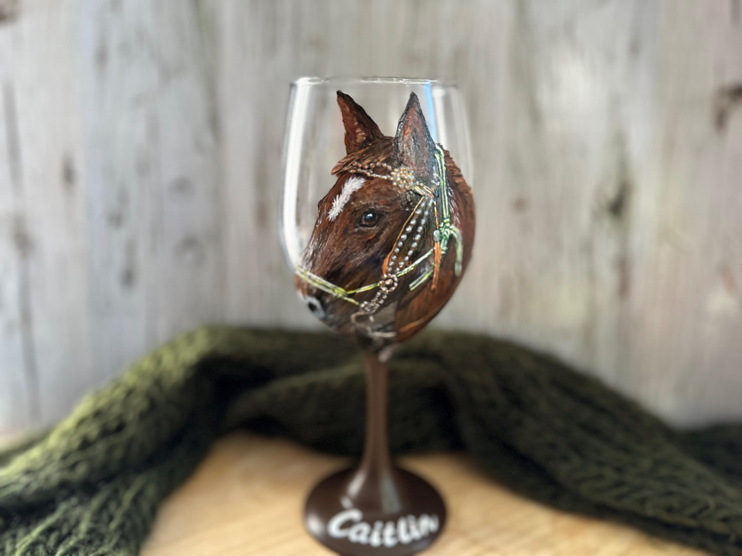 Custom French Bulldog Portrait Wine Glass: Hand-Painted Pet Art