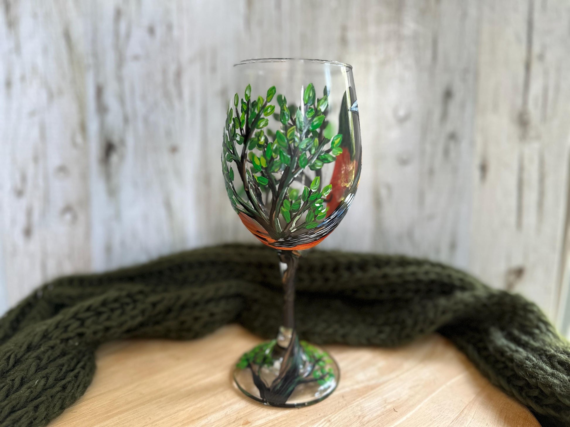 Hand Painted Baltimore Oriole Wine Glass, Baltimore Oriole Gifts, Baltimore Oriole Painting, Bird Wine Glass, Wedding gift, Bird Lover Gift