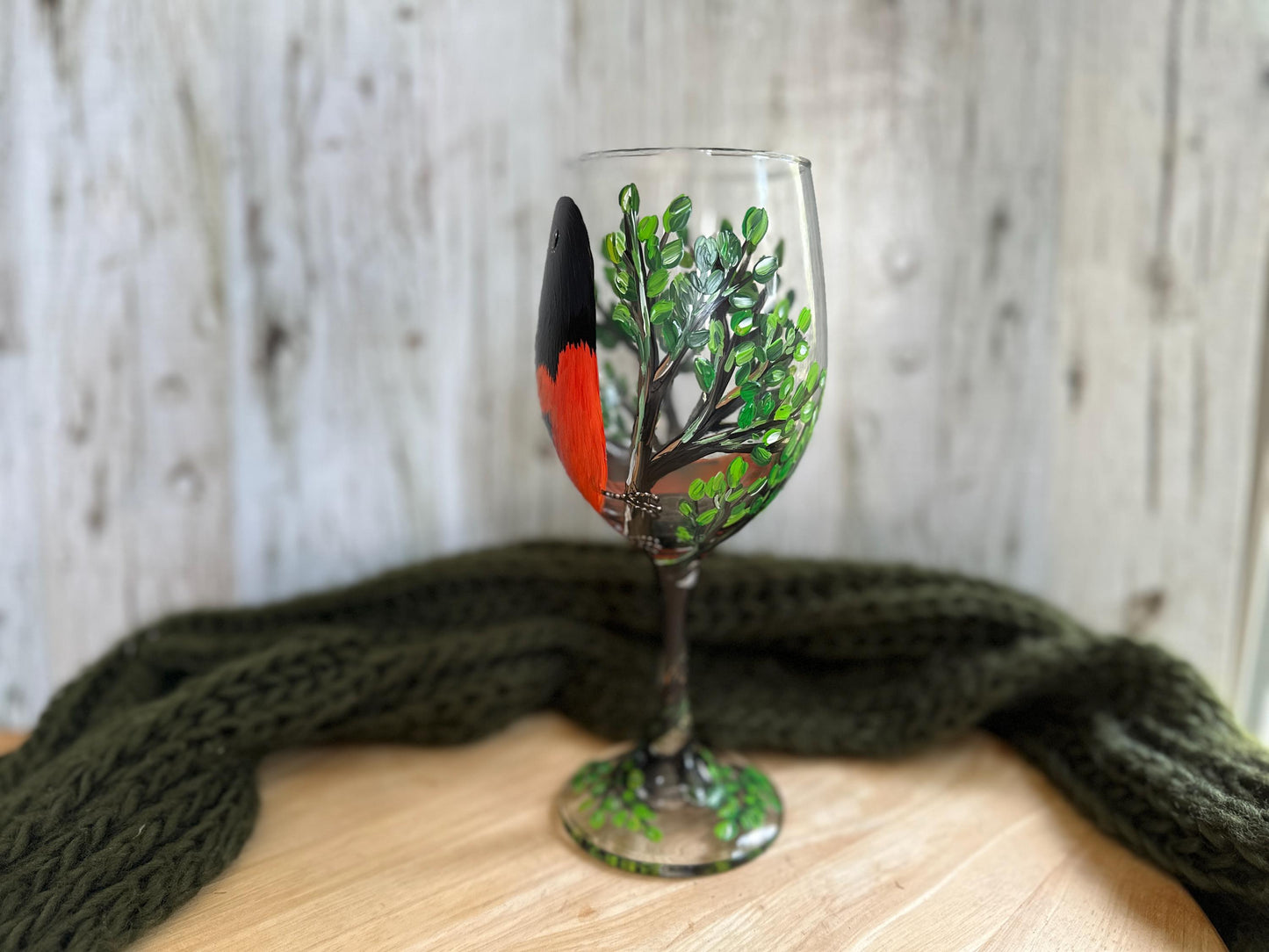 Hand Painted Baltimore Oriole Wine Glass, Baltimore Oriole Gifts, Baltimore Oriole Painting, Bird Wine Glass, Wedding gift, Bird Lover Gift