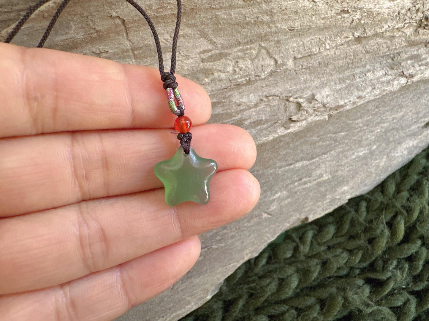 Star Moon Set of 2 Jade Necklaces for Women, Green Jade Pendant Gift, Gift For Girlfriend, Love Gift, Anniversary Gift, Wedding Couple Gift