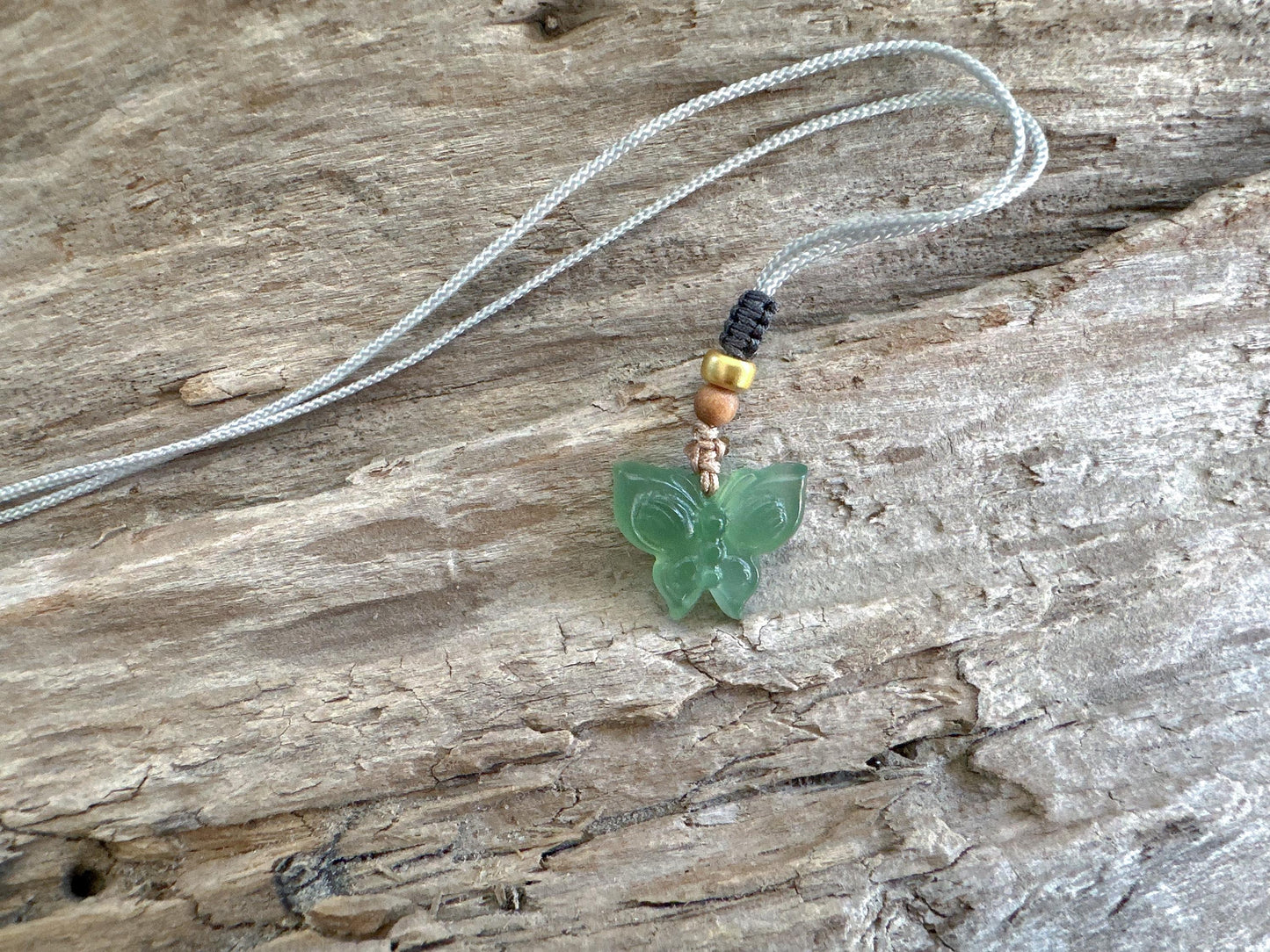 Natural Jade Butterfly Pendant, Butterfly Jade Necklace, Green Jade Jewelry Gift For Her, Birthday Gift For Girl, Butterfly Lover Gift