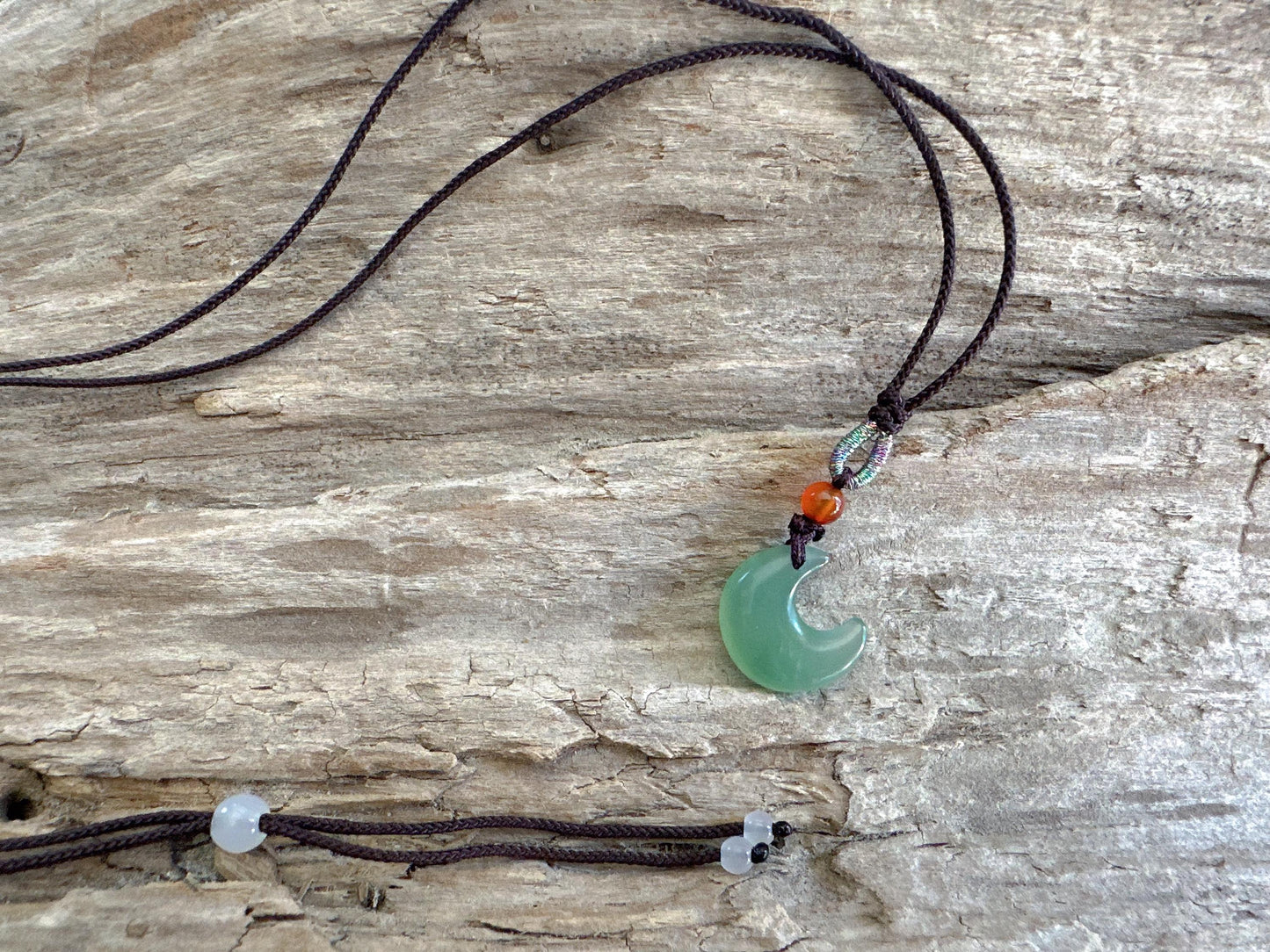 Star Moon Set of 2 Jade Necklaces for Women, Green Jade Pendant Gift, Gift For Girlfriend, Love Gift, Anniversary Gift, Wedding Couple Gift