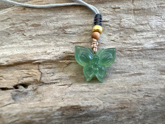 Natural Jade Butterfly Pendant, Butterfly Jade Necklace, Green Jade Jewelry Gift For Her, Birthday Gift For Girl, Butterfly Lover Gift