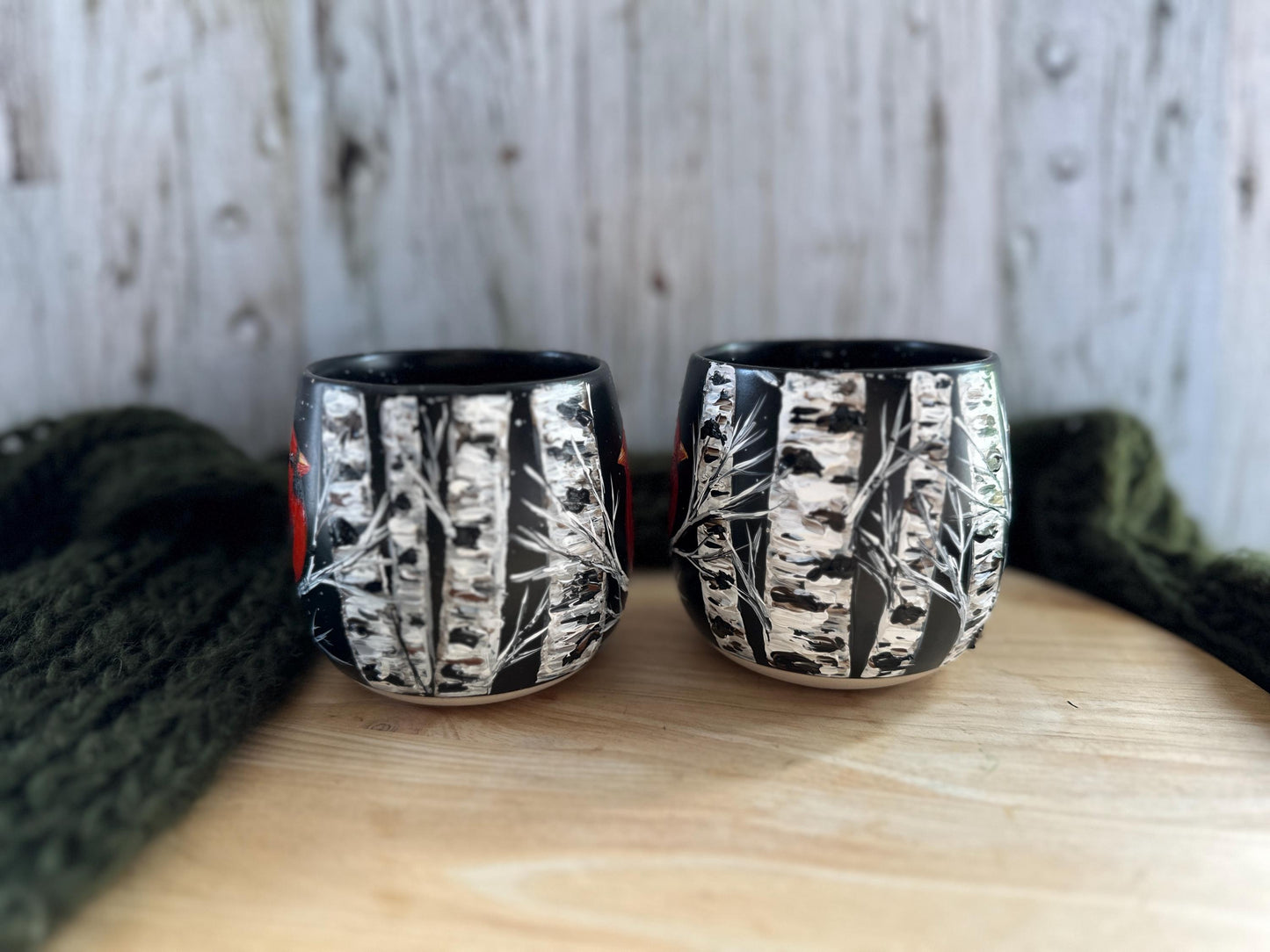 Hand-Painted Cardinal Bird Coffee Mug: Bird Lover Gift