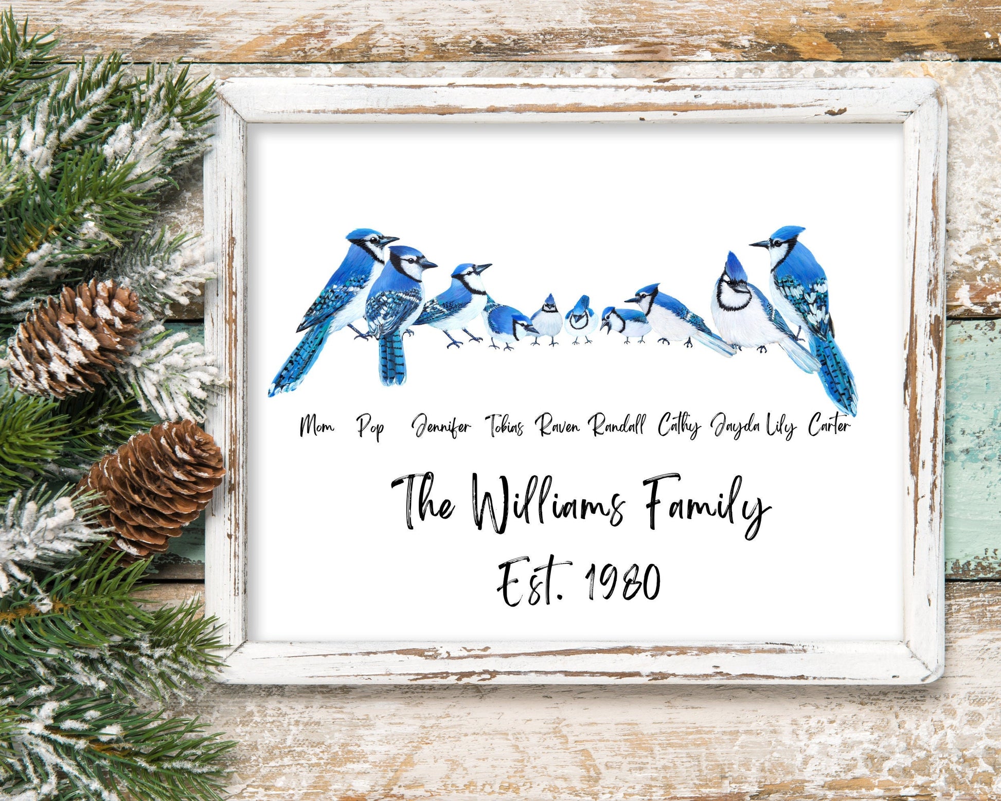 Personalized Blue Jays Family Print