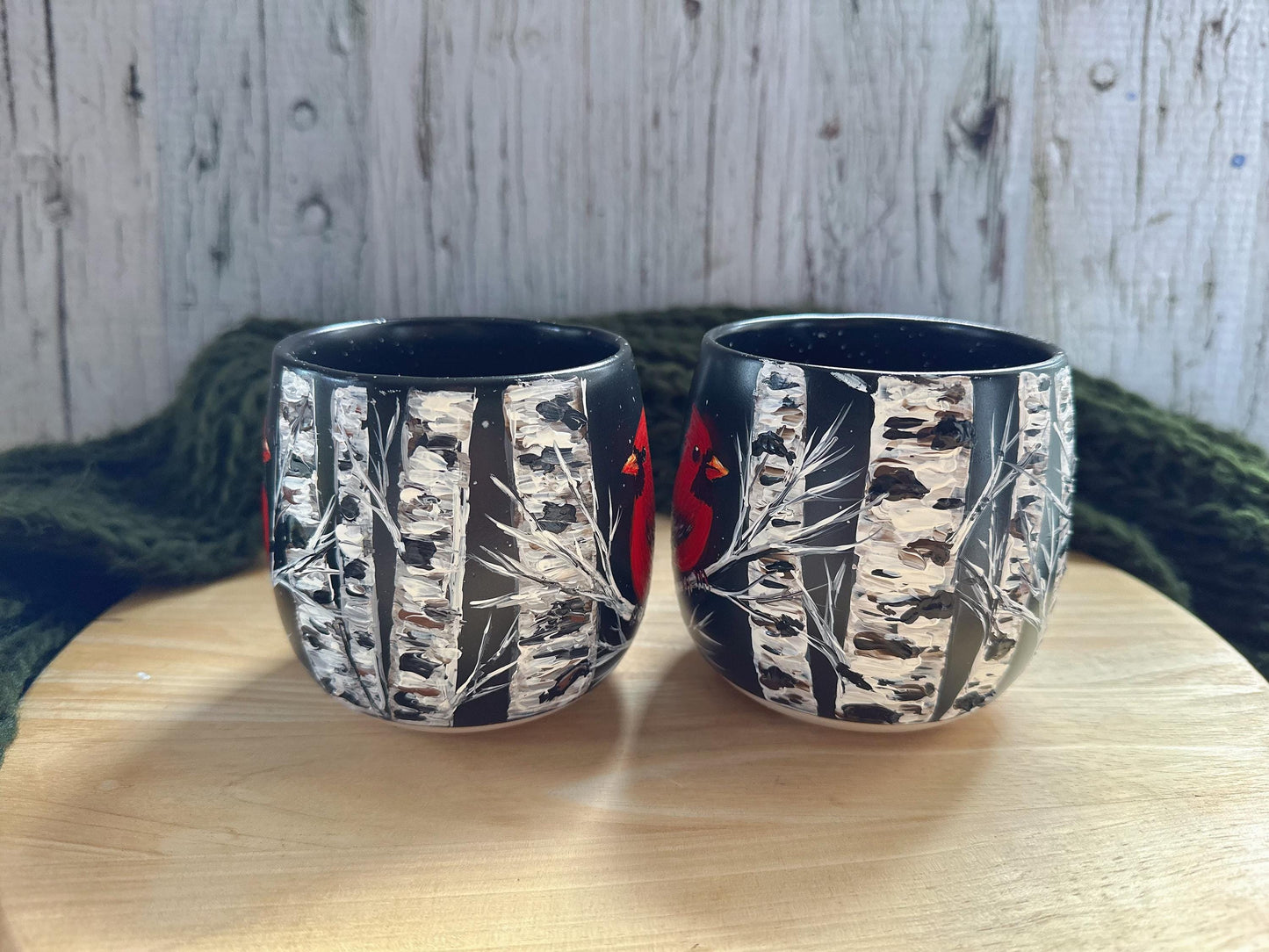 Hand-Painted Cardinal Bird Coffee Mug: Bird Lover Gift