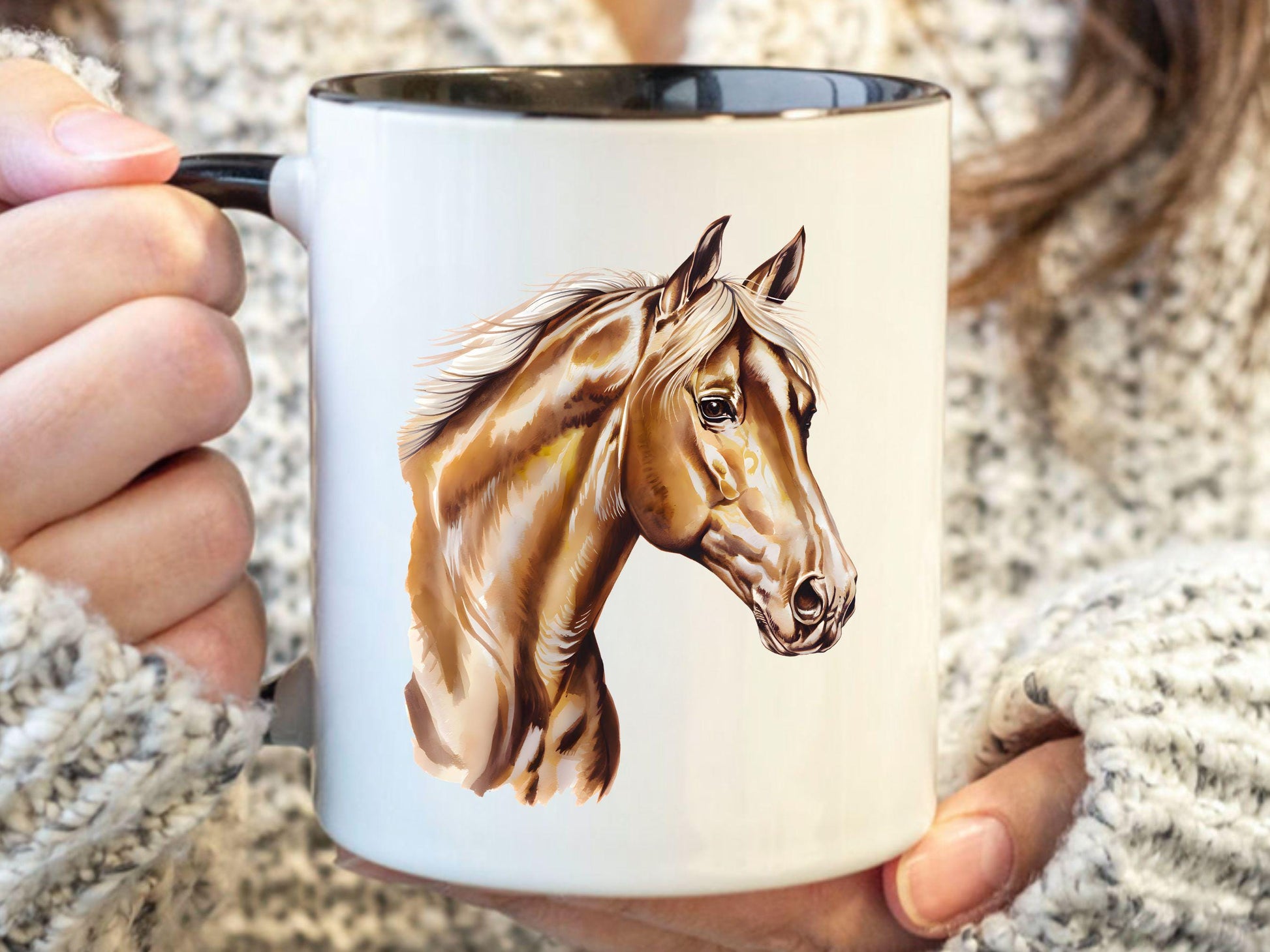 Personalized Horse Mug, Gift For Horse Mama, Dad, Horse Lover Gift, FarmerHorse Coffee Cup, Horse Face, Cowboy, Cowgirl Birthday