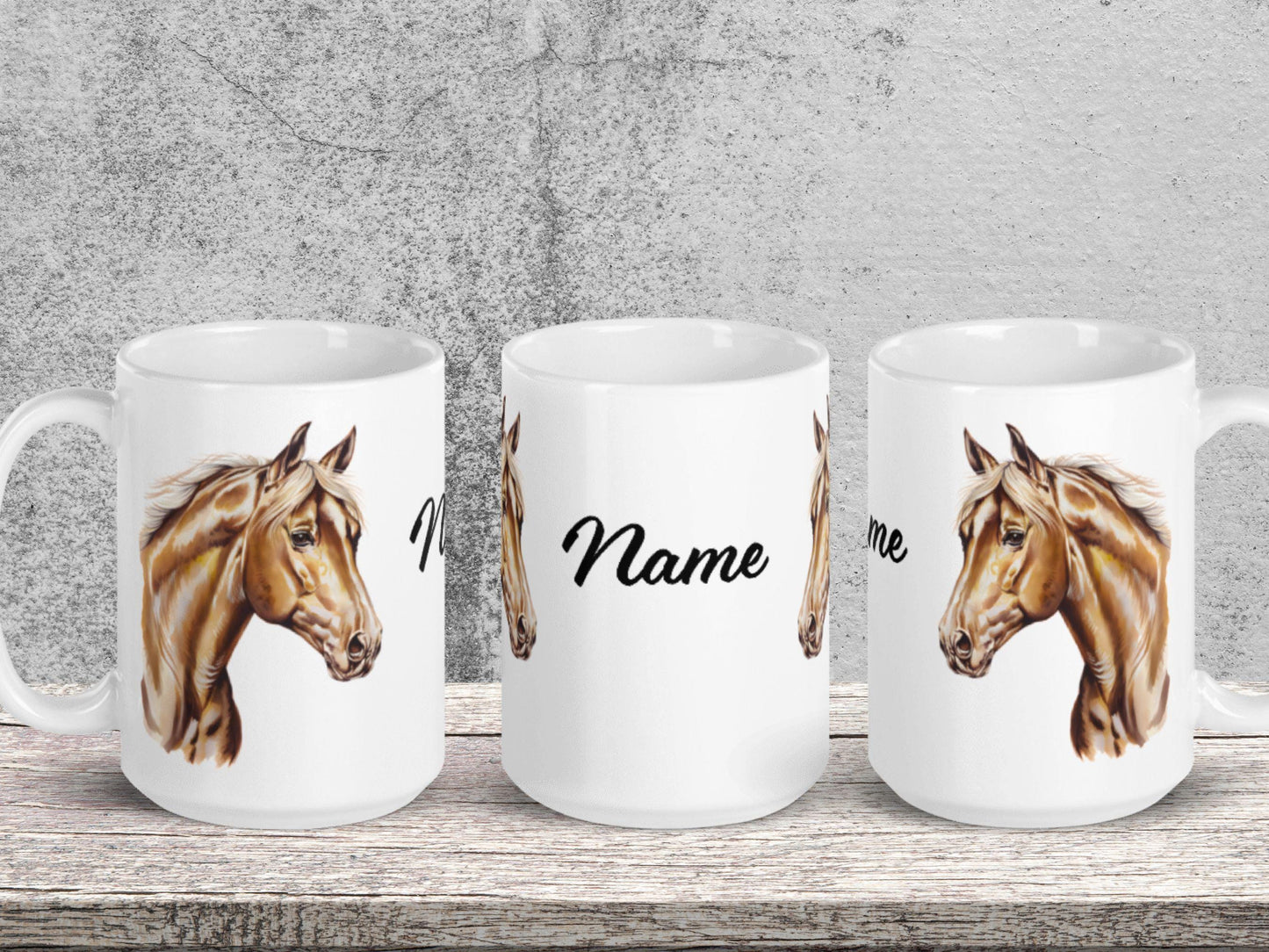 Personalized Horse Mug, Gift For Horse Mama, Dad, Horse Lover Gift, FarmerHorse Coffee Cup, Horse Face, Cowboy, Cowgirl Birthday