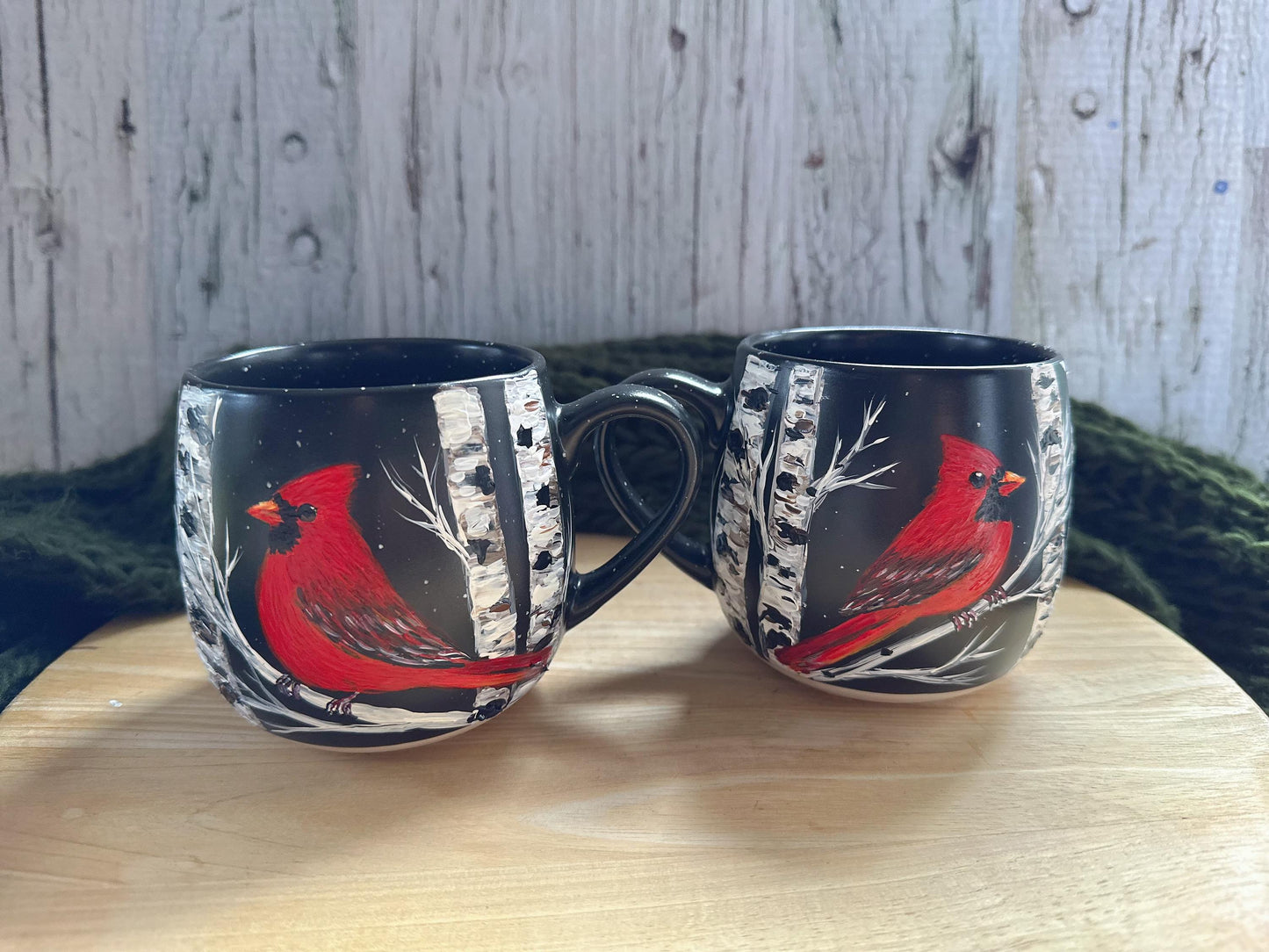 Hand-Painted Cardinal Bird Coffee Mug: Bird Lover Gift