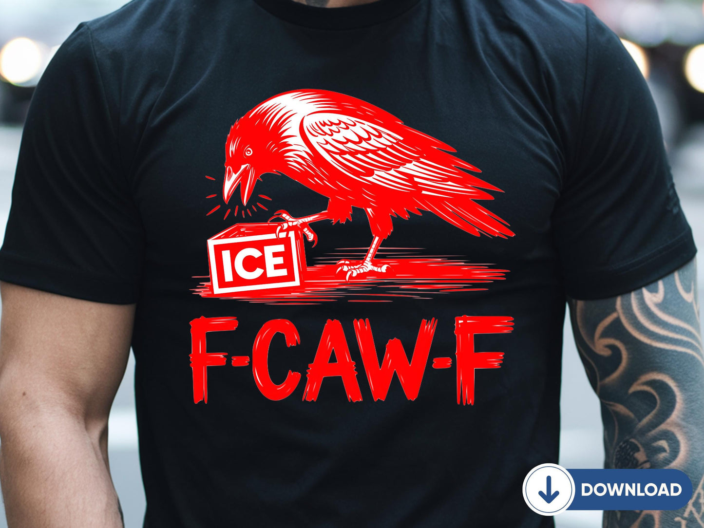Digital F Caw F Ice PNG, Black Raven, Anti ICE, Protest, No Ice, Resistance, Immigration Justice, Anti Racist, Civil Rights,  ICE Out