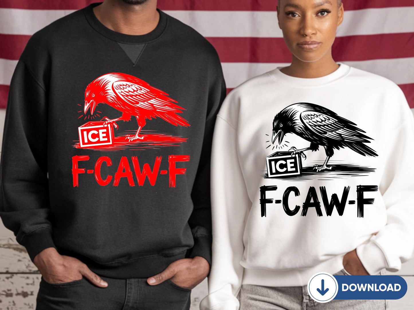 Digital F Caw F Ice PNG, Black Raven, Anti ICE, Protest, No Ice, Resistance, Immigration Justice, Anti Racist, Civil Rights,  ICE Out