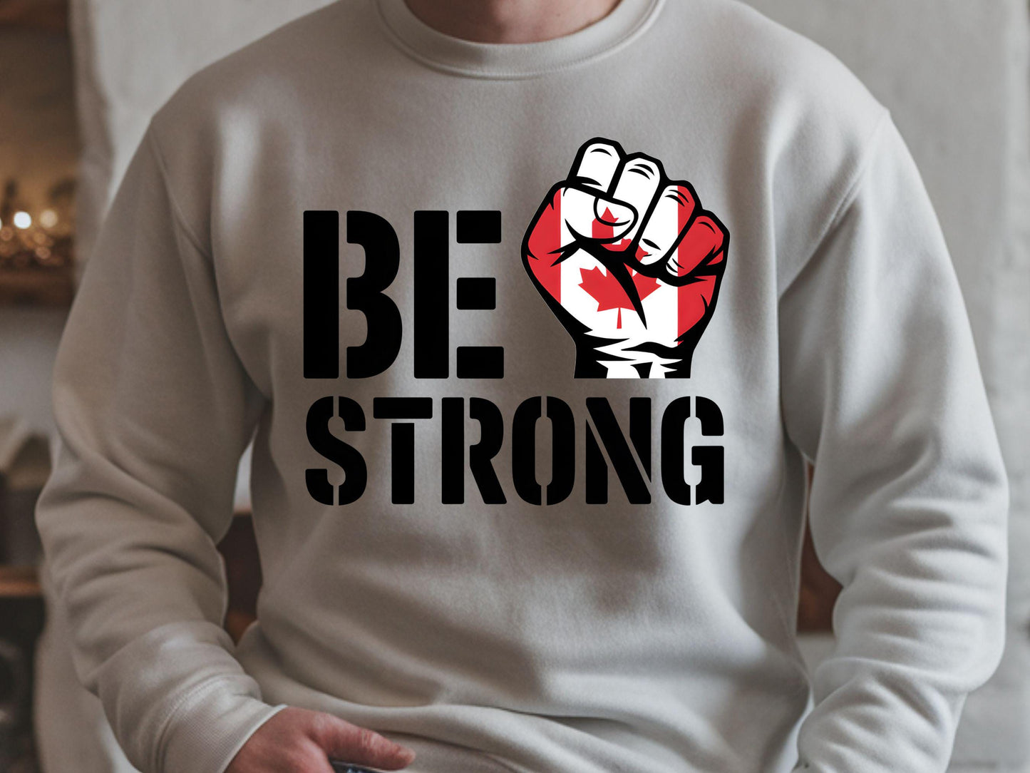Digital Be Strong Canada Png, Strong Canada, Raised Fist, Canada Flag, Canadian Pride, Canada Gift, Canada Lover Gift