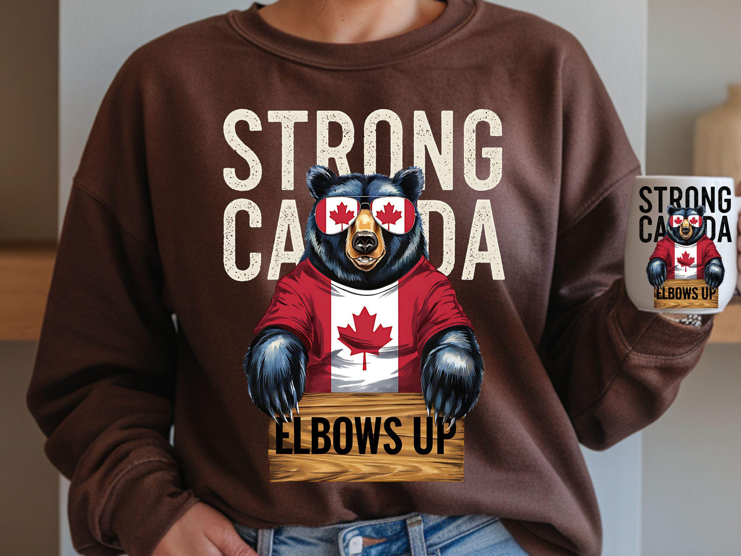 Digital Be Strong Canada Png, Strong Canada, Raised Fist, Canada Flag, Canadian Pride, Canada Gift, Canada Lover Gift